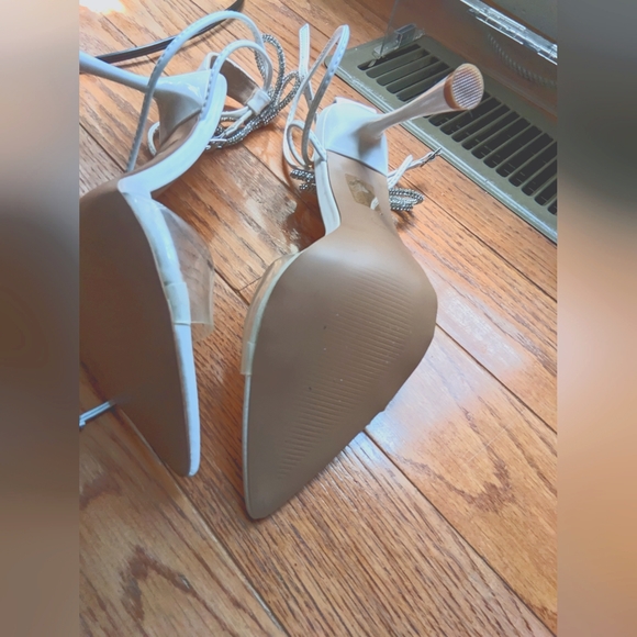 Priscilla rhinestone embellished bow heels miss Lola strappy stiletto - Picture 6 of 9